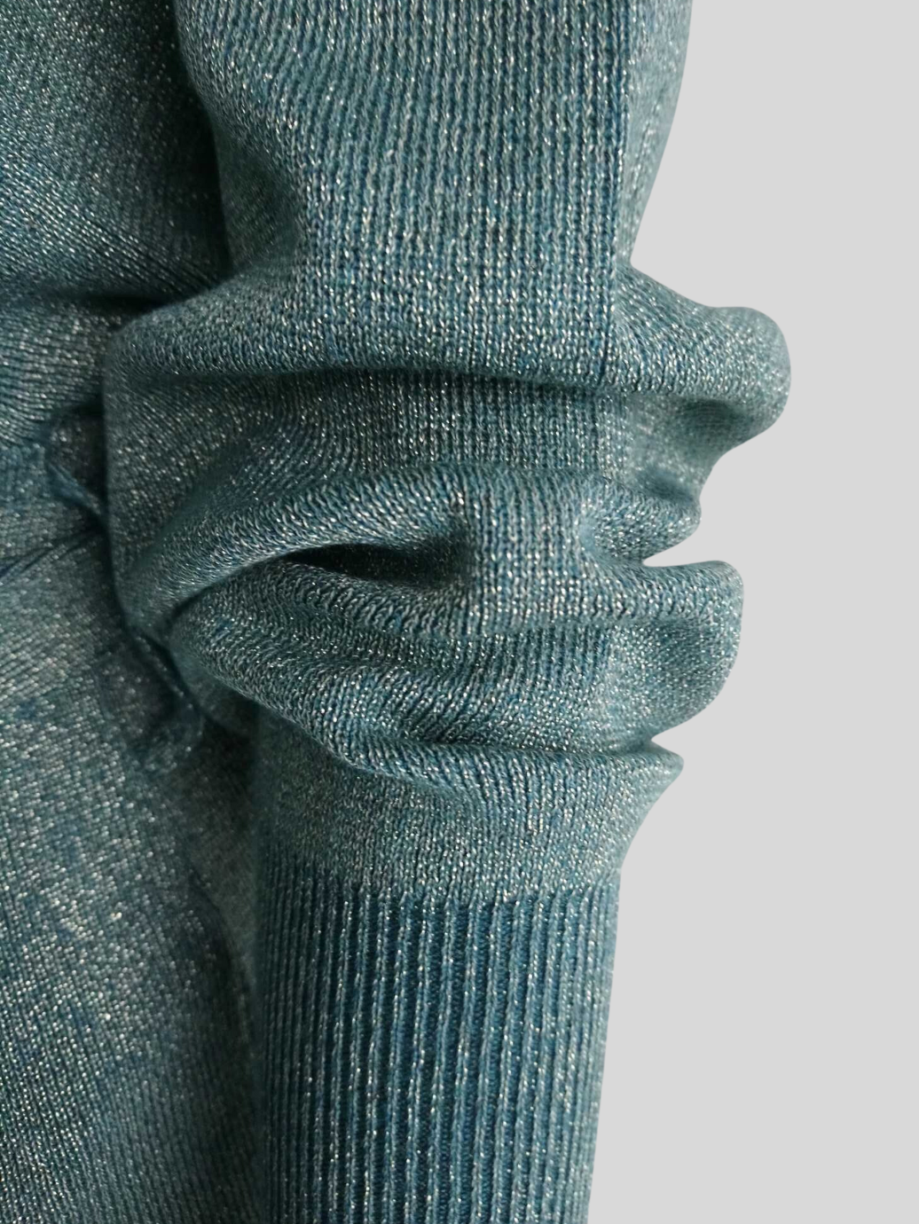 Robe-pull VERTE pailletée cache-cœur à nouer