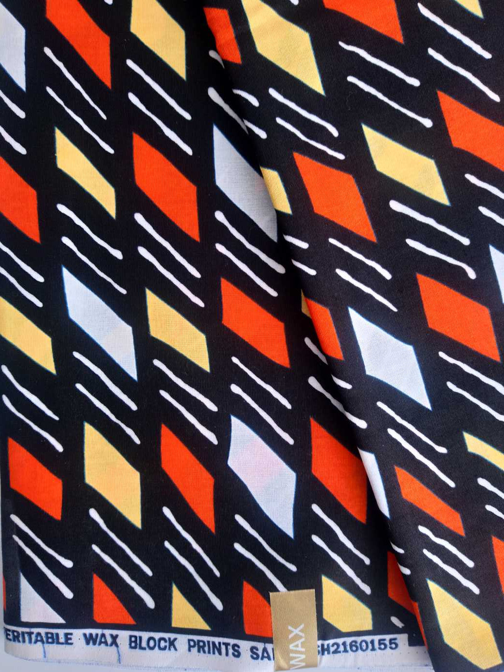 Pagne WAX GRAPHIQUE ORANGE
