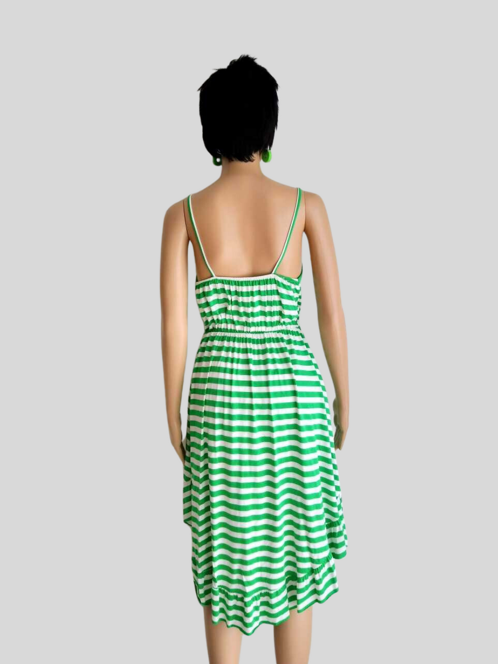 Robe à rayures VERTE
