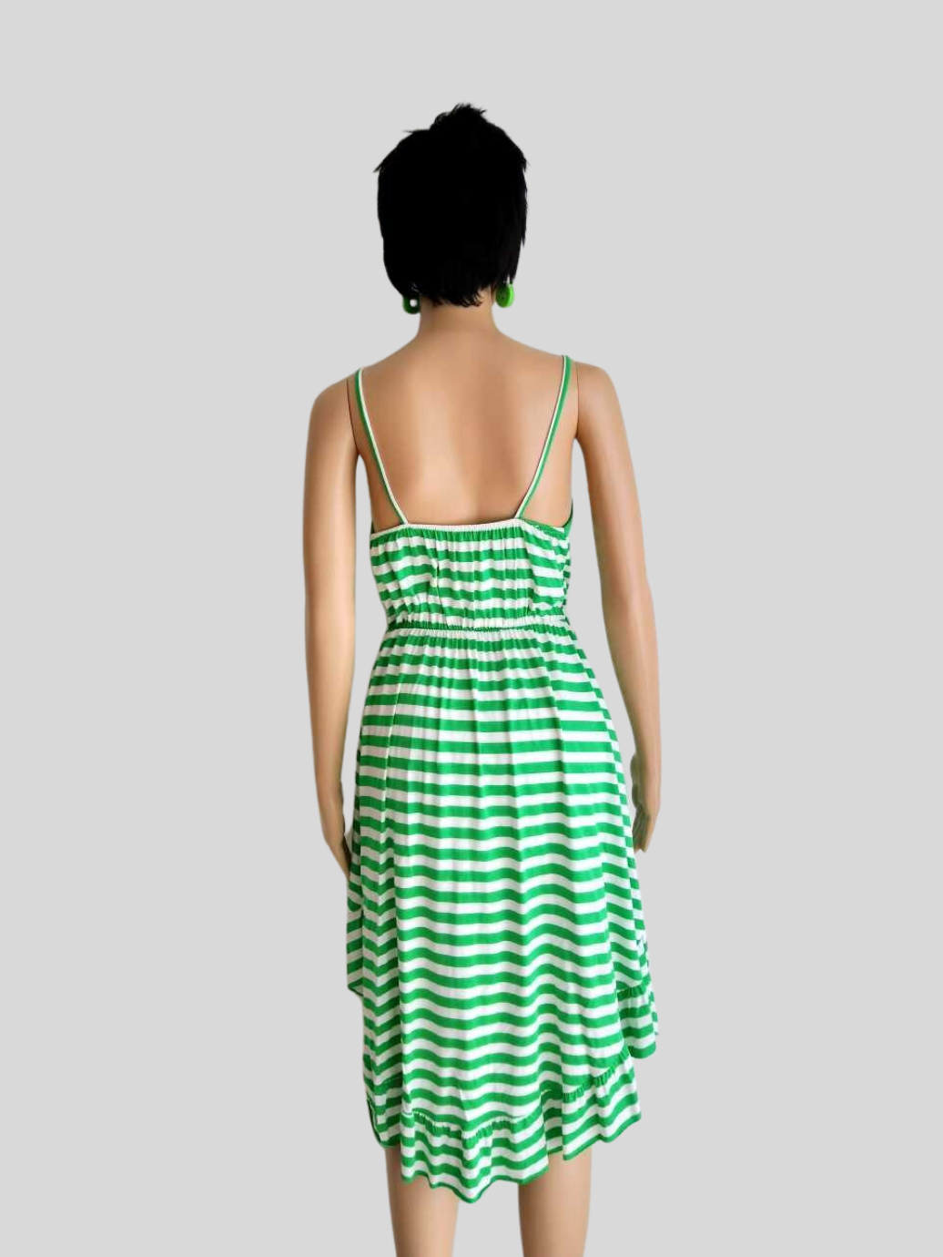 Robe à rayures VERTE