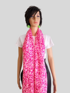 Foulard ROSE FUCHSIA imprimé à pois 