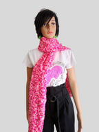 Foulard ROSE FUCHSIA imprimé à pois 