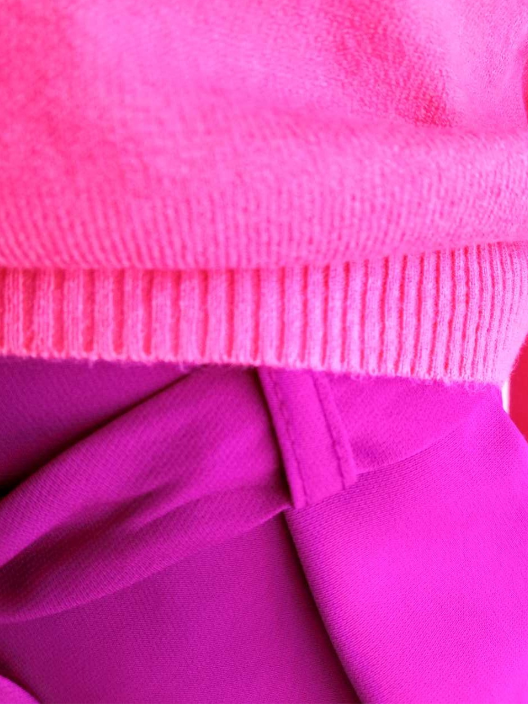 Pantalon ROSE FUCHSIA stylé avec ceinture à nouer