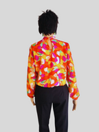 Blouse ORANGE imprimée à fleurs