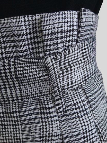 Pantalon GRIS à pinces taille haute