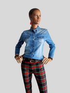 Chemise jean femme BLEU CLAIR