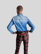 Chemise jean femme BLEU CLAIR