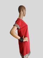 Robe ROUGE BORDEAUX à sequins