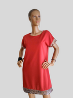 Robe ROUGE BORDEAUX à sequins