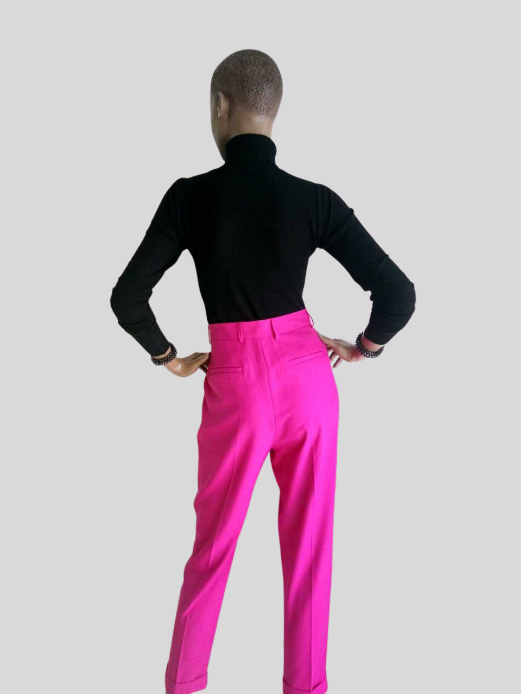 Pantalon à pinces ROSE FUCHSIA