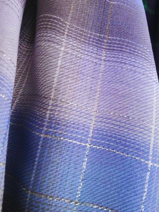 Foulard BLEU scintillant à carreaux