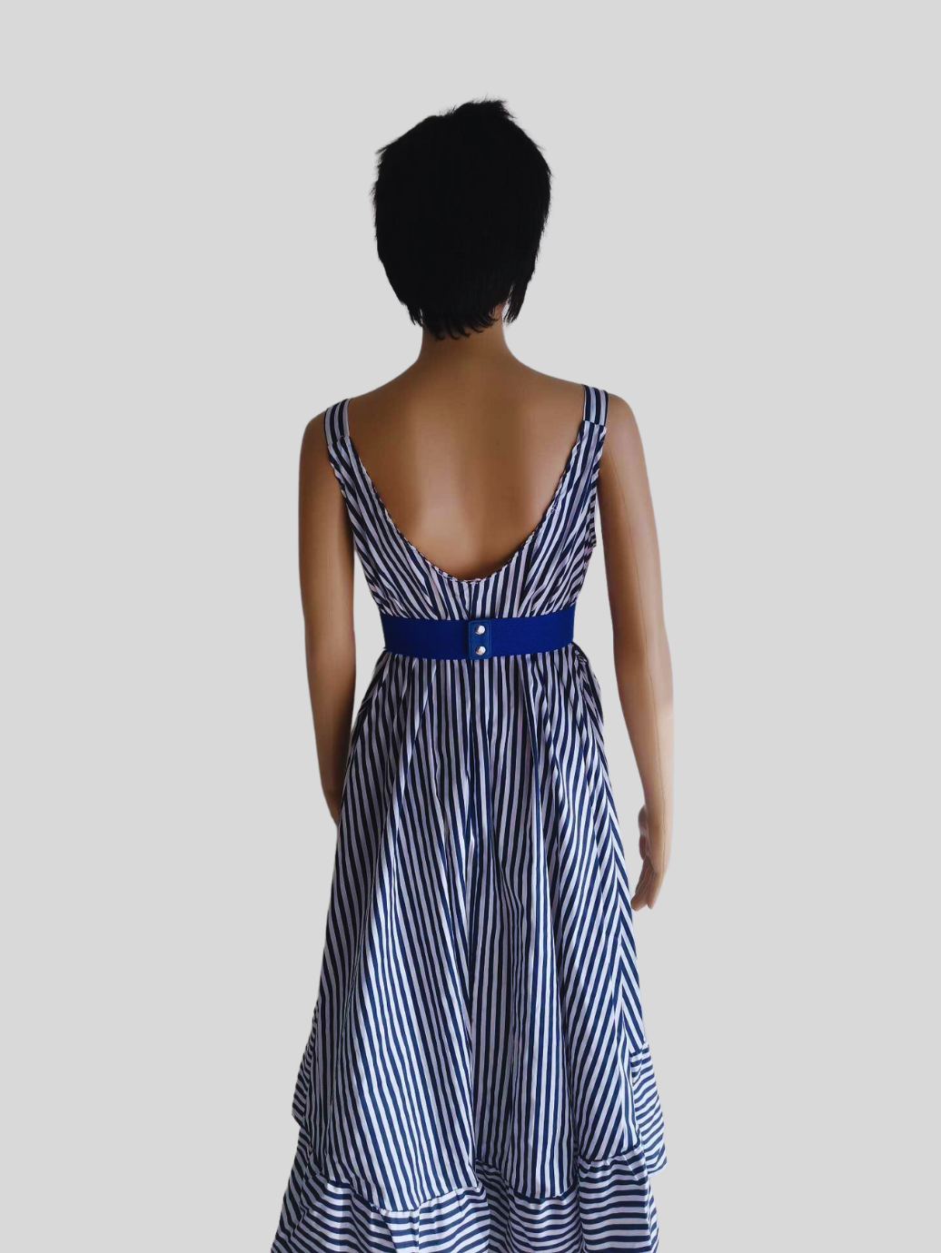 Ceinture large BLEU ÉLECTRIQUE à fleurs