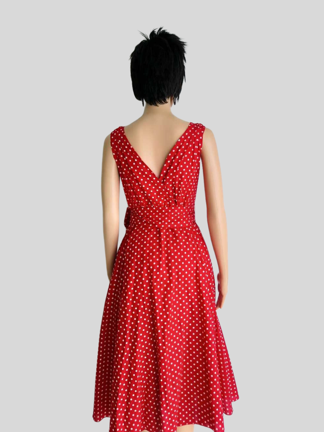 Robe ROUGE imprimée à pois