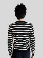 Cardigan NOIR à rayures