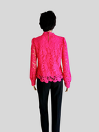 Blouse ROSE FUCHSIA en dentelle