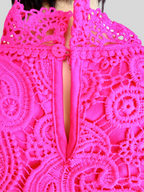 Blouse ROSE FUCHSIA en dentelle