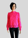 Blouse ROSE FUCHSIA en dentelle