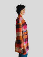 Manteau ROUGE imprimé à carreaux