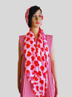 Foulard ROUGE motif cœur