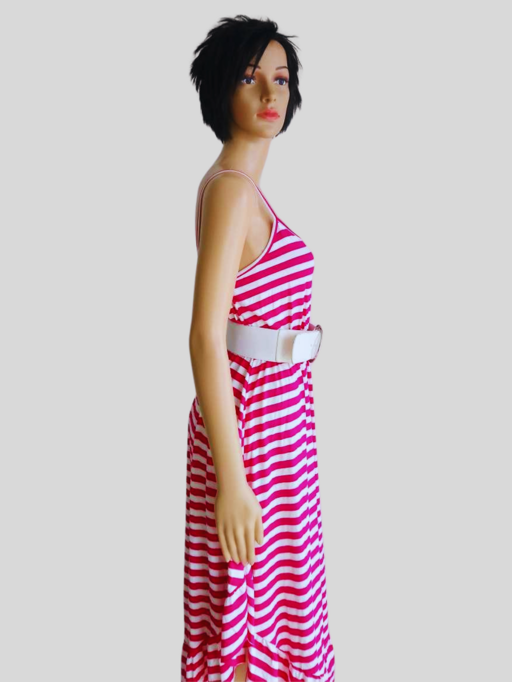 Robe à rayures ROSE FUCHSIA