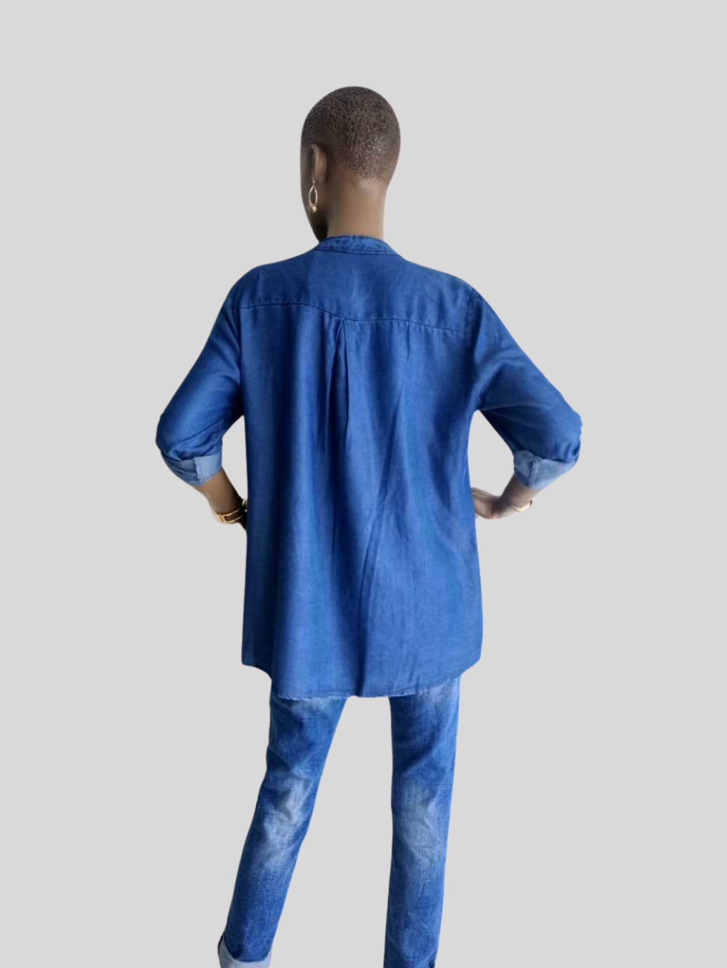 Chemisier BLEU 100% Tencel 