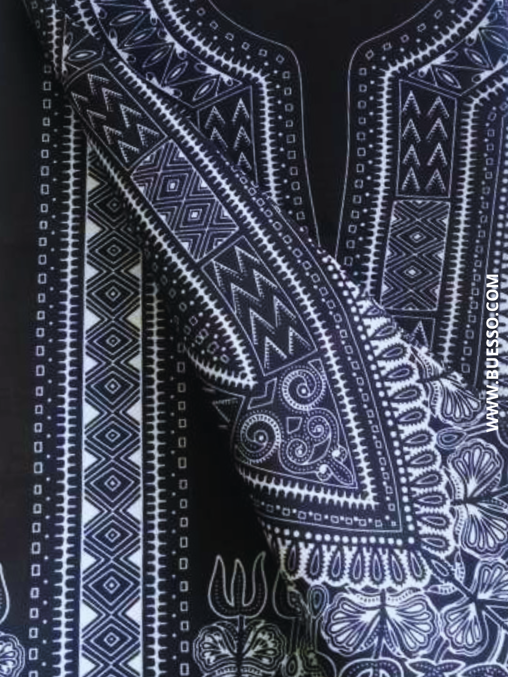 Pagne DASHIKI/YAMADO noir