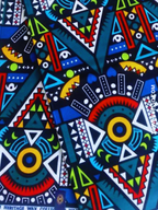 Pagne WAX MULTICOLORE motif collier africain