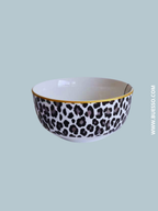 Bol imprimé léopard, liséré doré, 13.5 cm