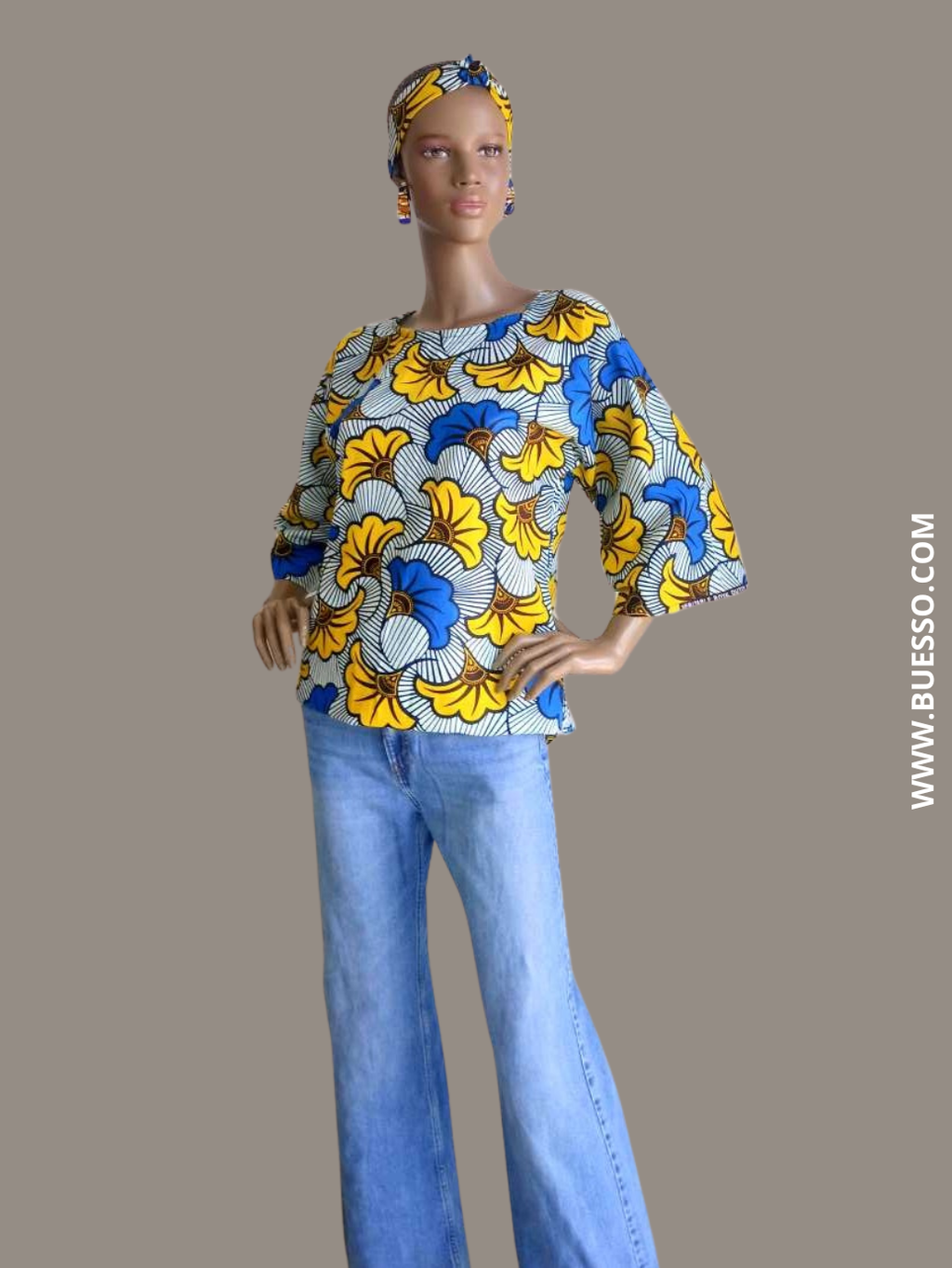 Mode popo - Top femme en Wax fait main 100% coton