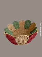 Panier tressé rond VERT