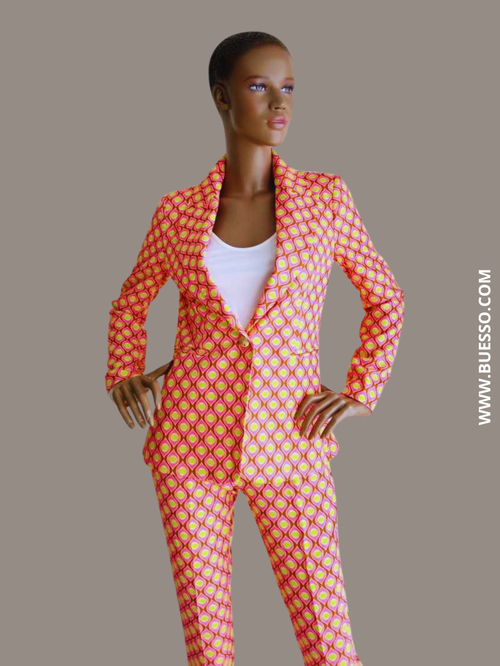 Blazer ROSE ORANGÉ imprimé