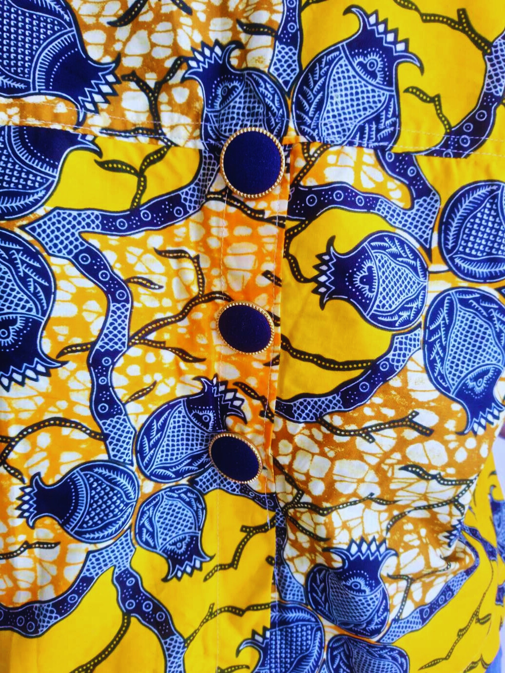 Top en WAX "MODE POPO" JAUNE MOUTARDE