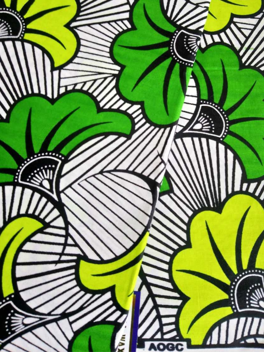 Pagne WAX FLEUR DE MARIAGE VERT