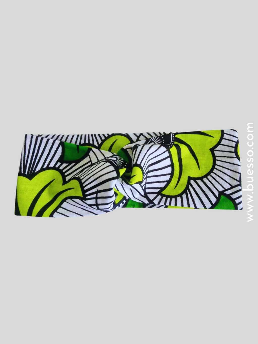 Bandeau croisé en Wax FLEUR DE MARIAGE - fait main en France