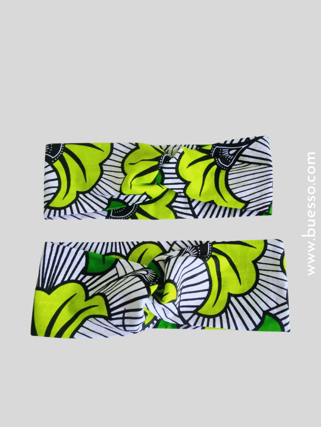 Bandeau croisé en Wax FLEUR DE MARIAGE - fait main en France