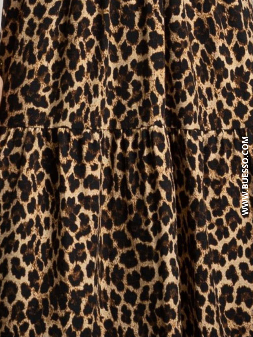 Jupe longue léopard avec ceinture à boucle