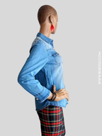 Pantalon à carreaux écossais ROUGE/NOIR femme