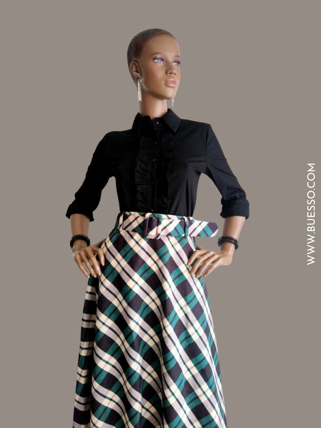 Chemisier NOIR femme à volants