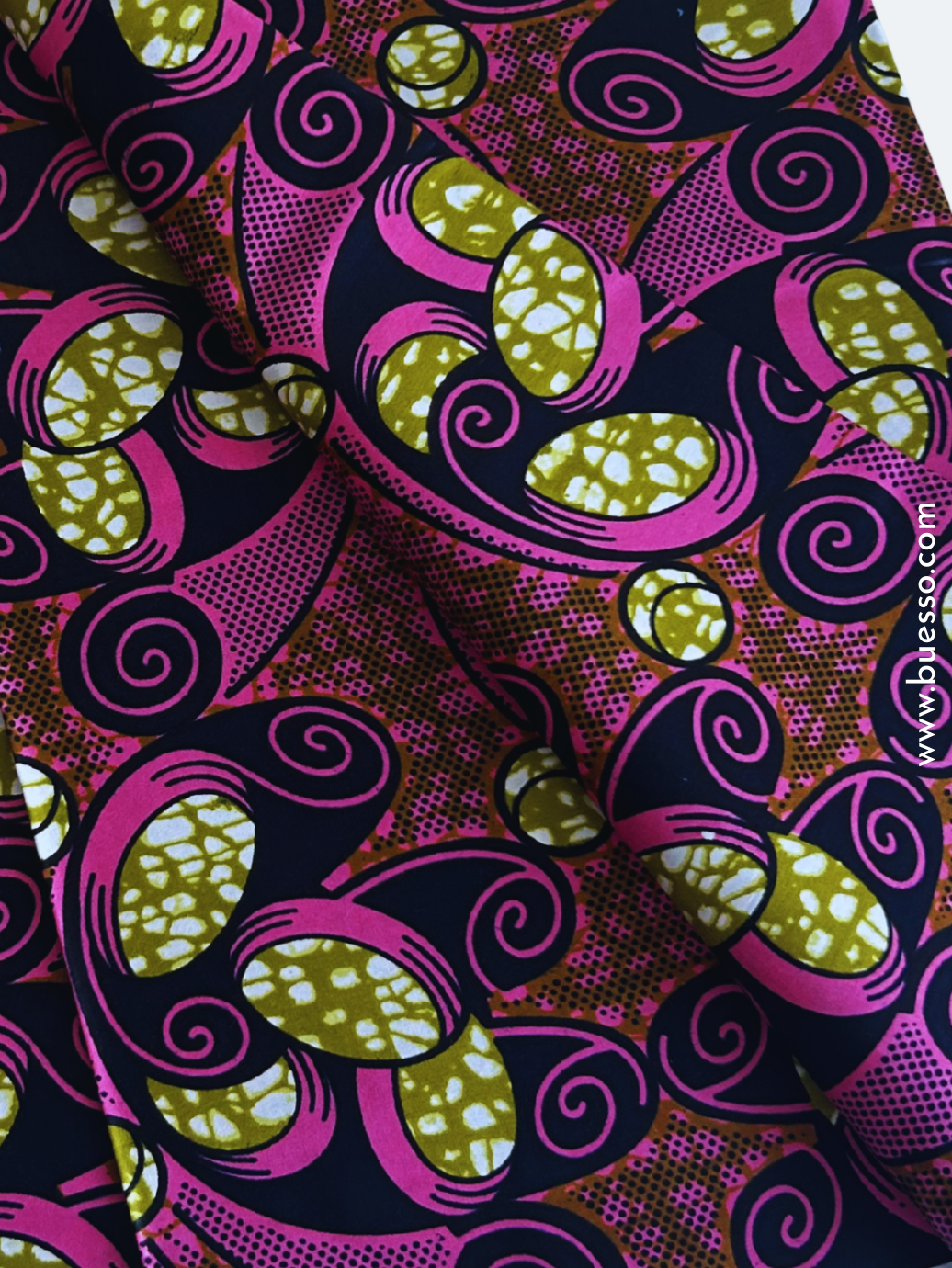 Pagne wax rose & marron