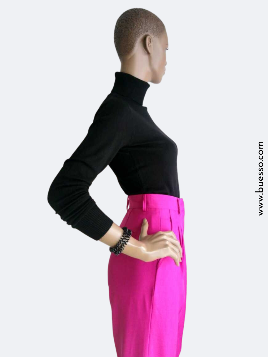 Pantalon ROSE FUCHSIA à pinces femme