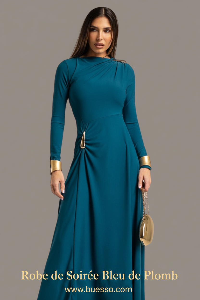 Épingle Pinterest Robe Bleu de Plomb BUESSO