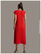 robe d'été rouge fluide pour femme