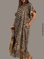 Robe zebra oversize chic femme