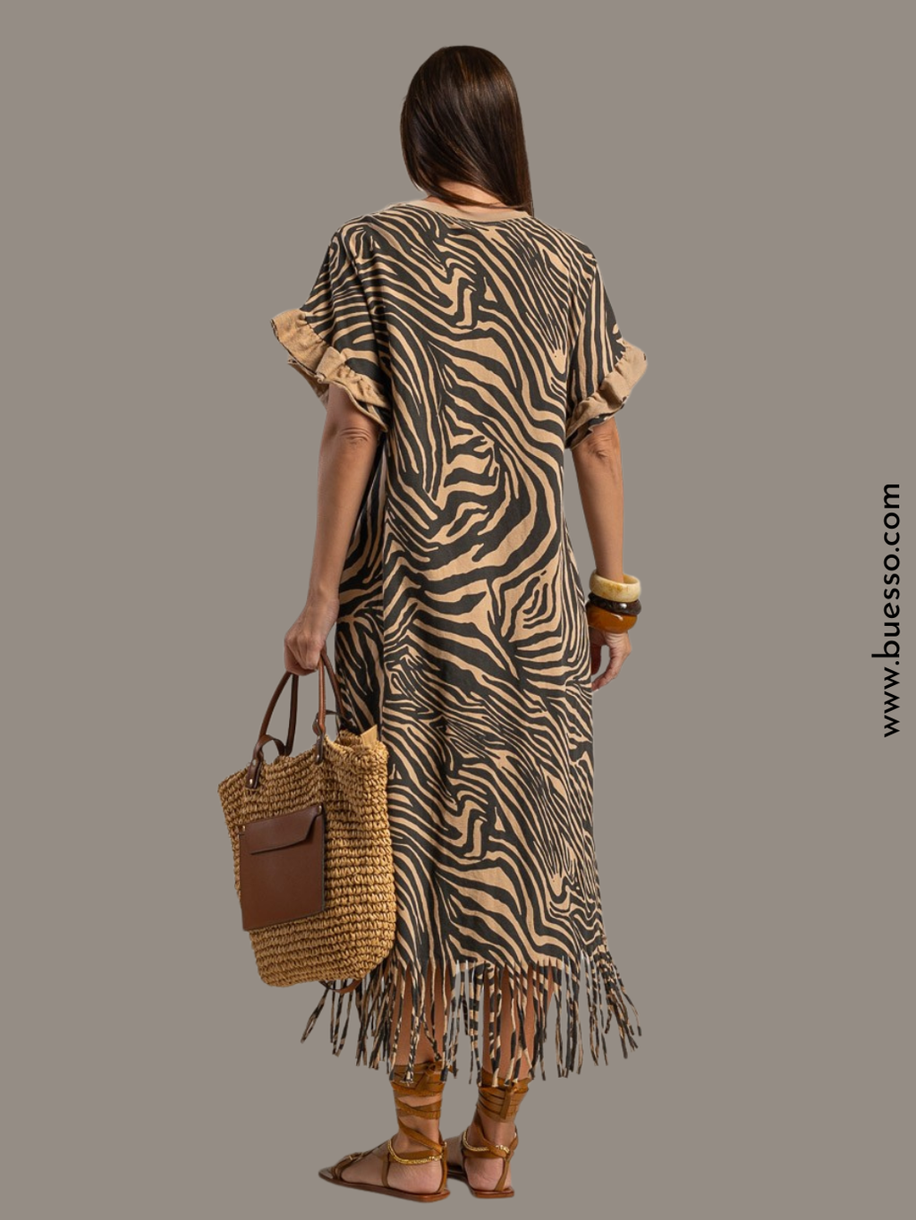 Robe zebra oversize chic femme