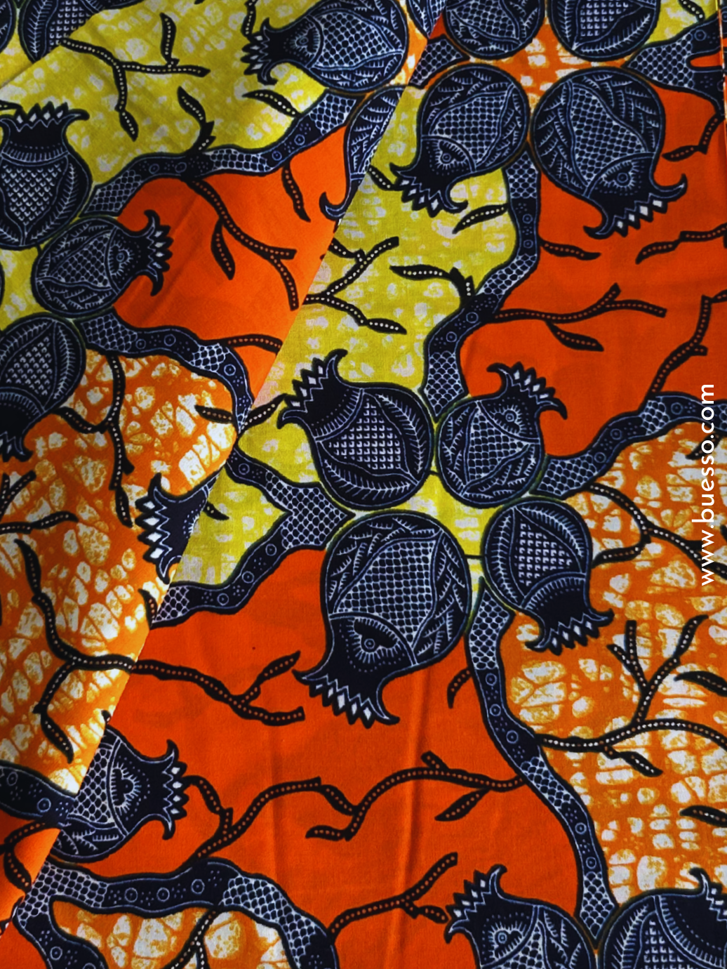 Pagne Wax Matungulu (oignons) orange