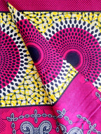 Pagne WAX DISQUE ROSE FUCHSIA