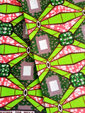 Pagne WAX VERT PIERRES PRÉCIEUSES