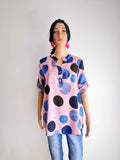 Chemisier femme ROSE POUDRÉE à pois